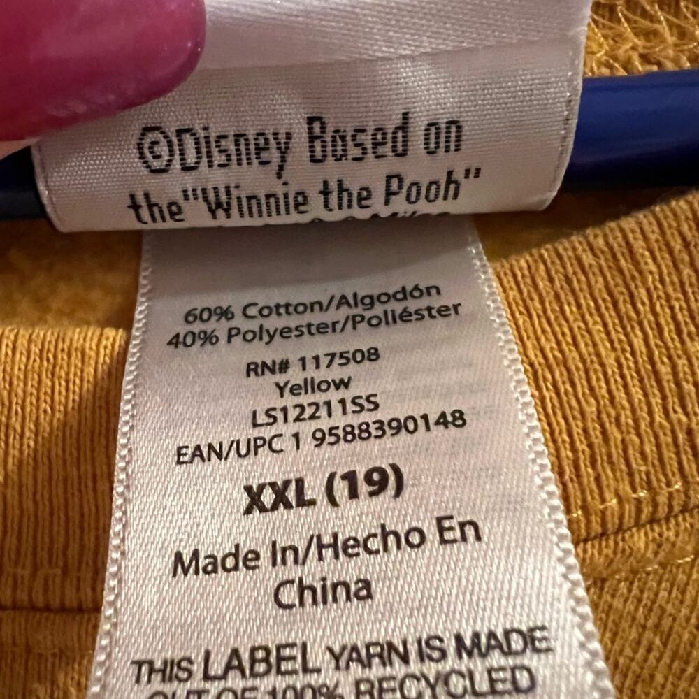 Disney gold Winnie the Pooh sweatshirt size xxl/19 - Picture 6 of 6